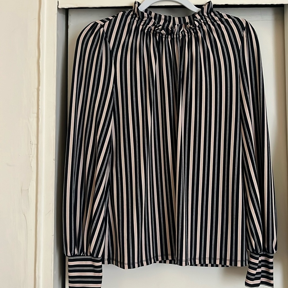 EUC Adrianna Papell Striped Blouse